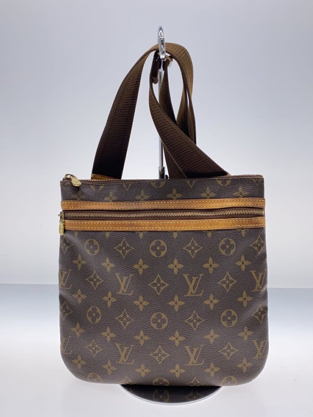 LOUIS VUITTON Pochette Bosphore Monogram Canvas Brown